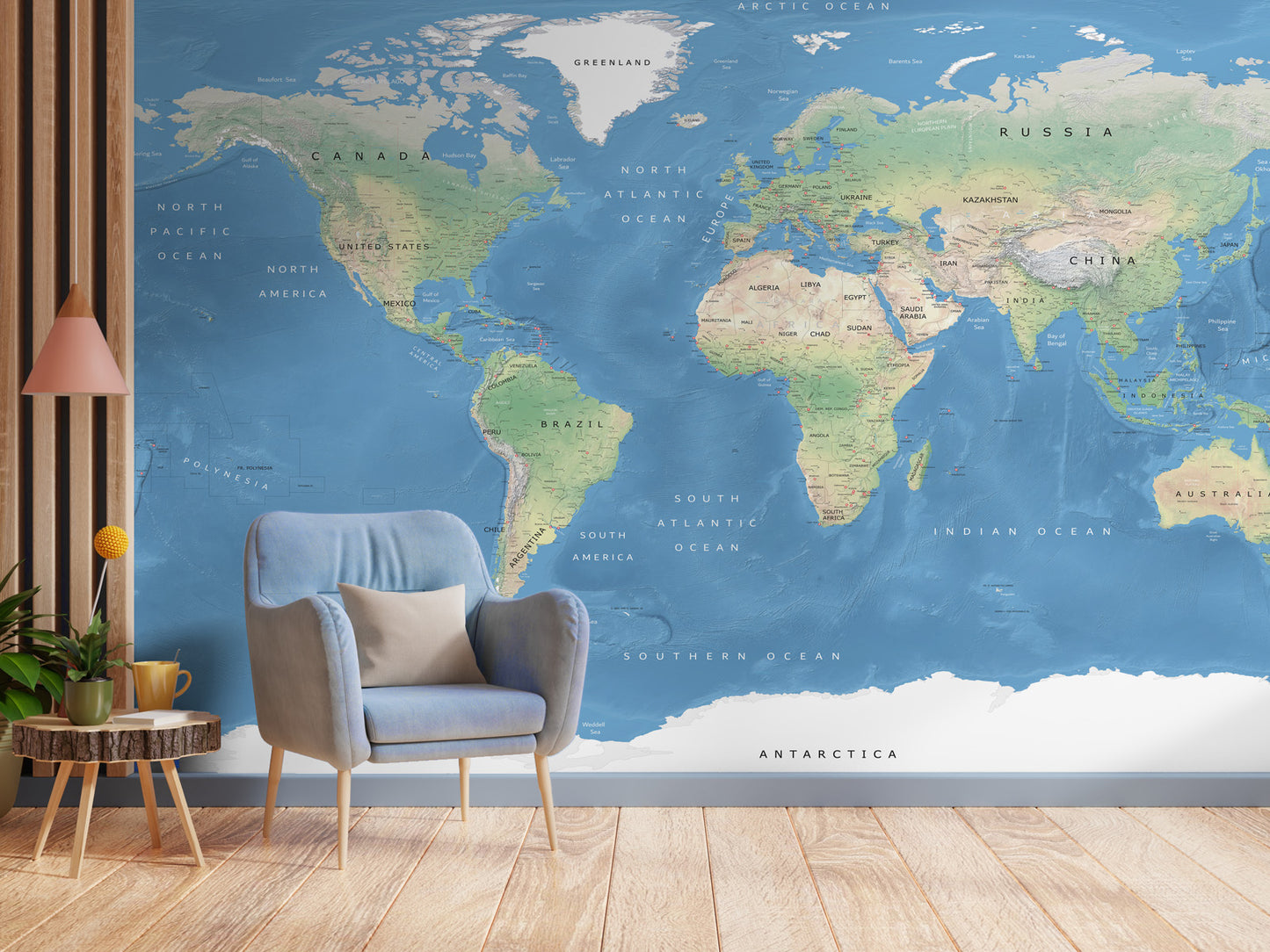 Physical World Map No 3