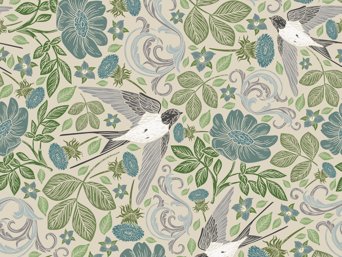 Swallows in the garden - Neutral