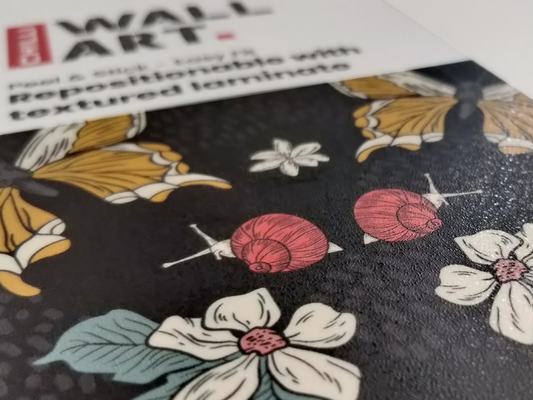 Repositionable with Textured Laminate - Peel & Stick