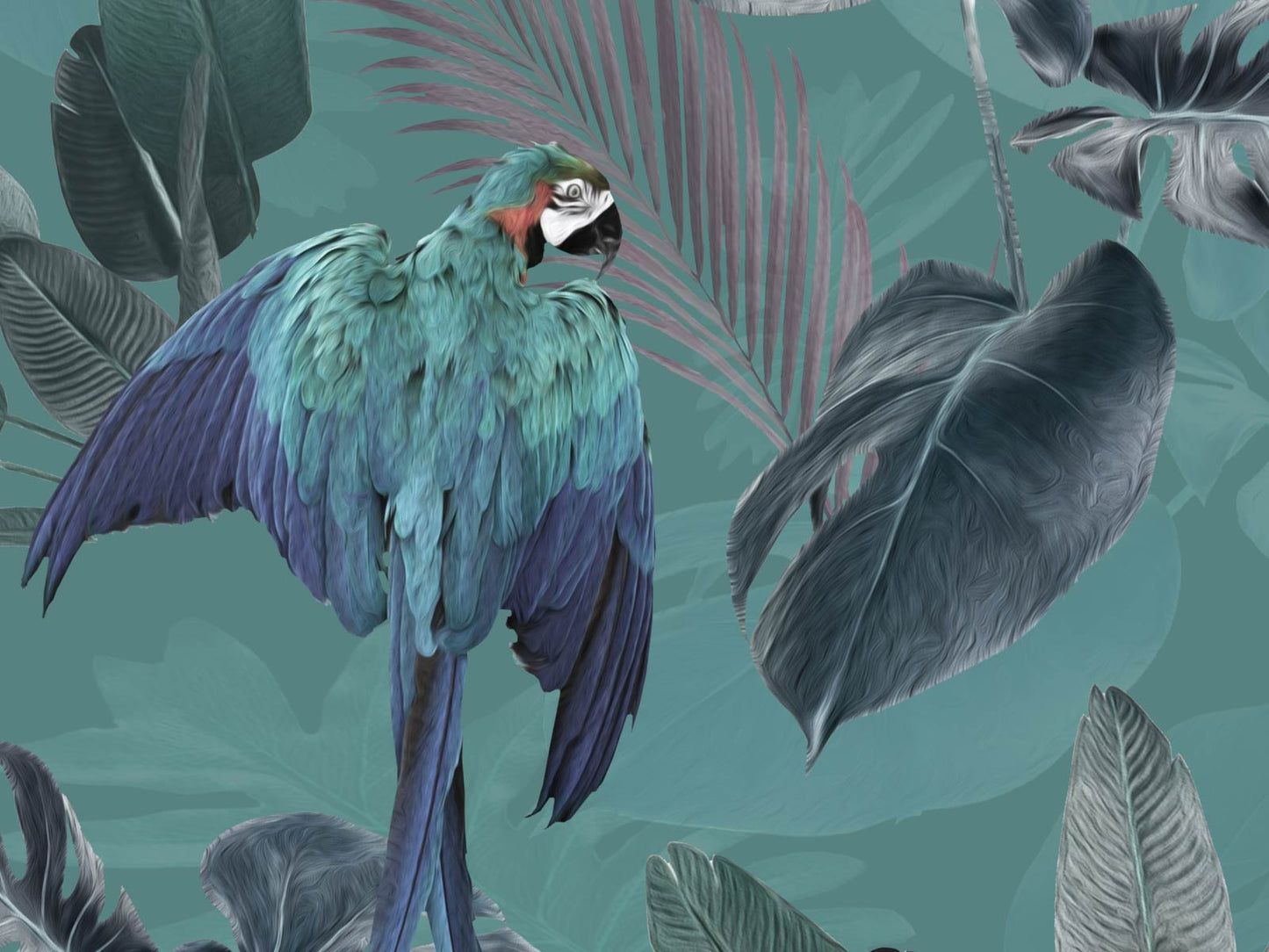 Parrot Paradise - Light Blue