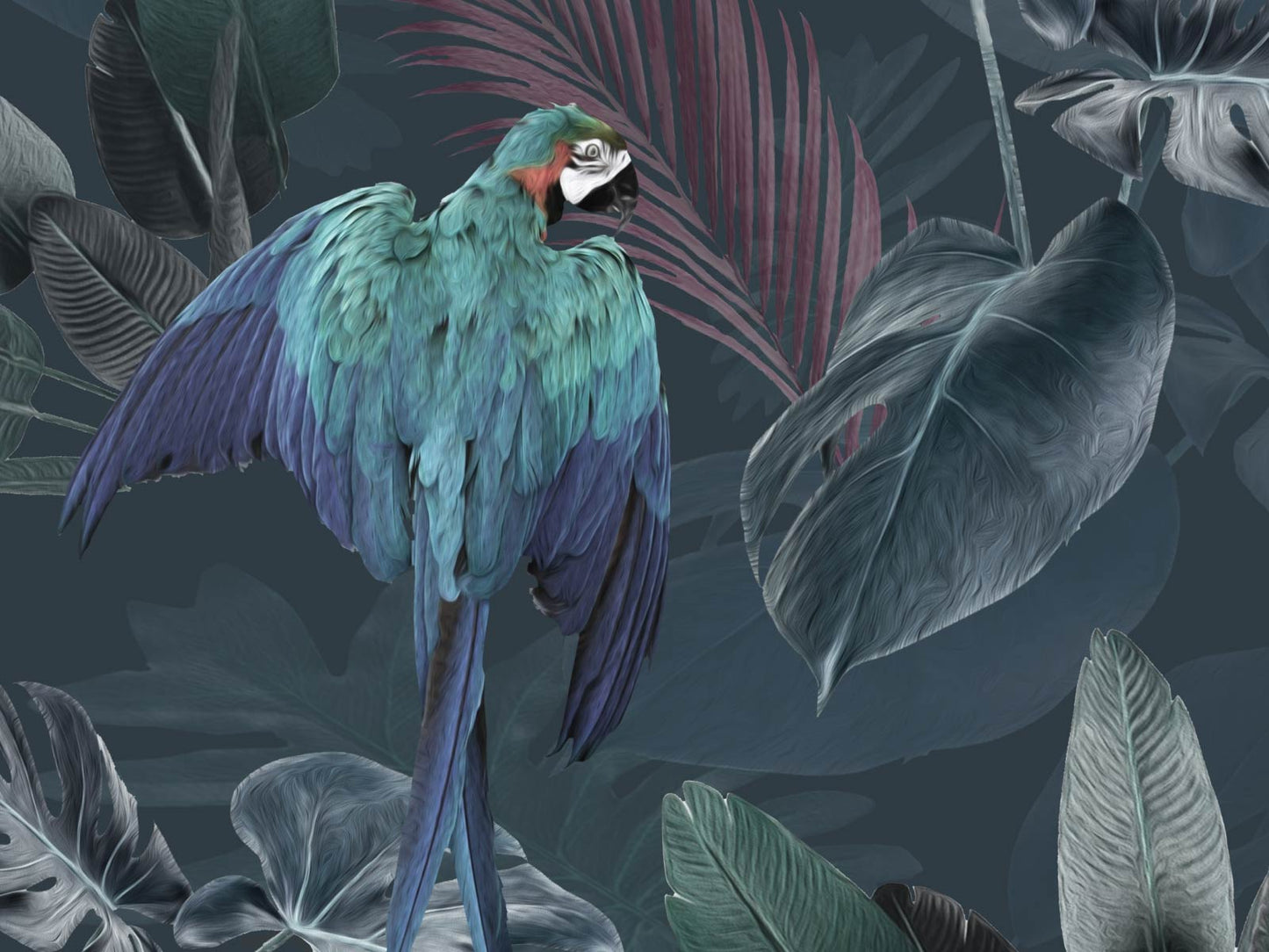 Parrot Paradise - Navy