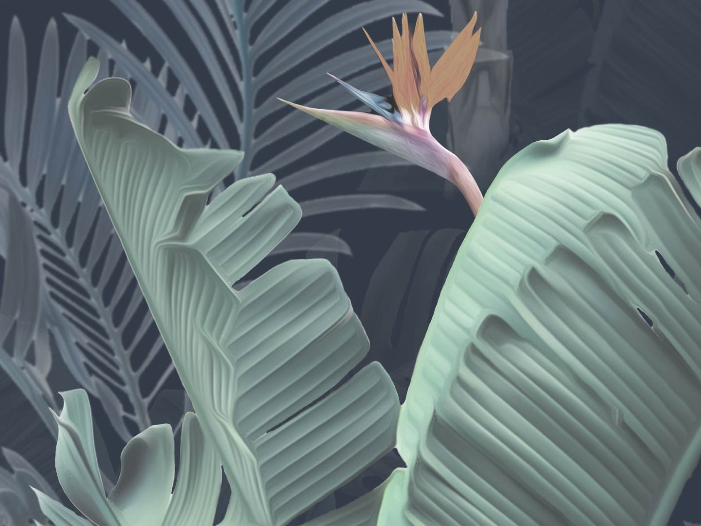 Tropical Bird - Blue