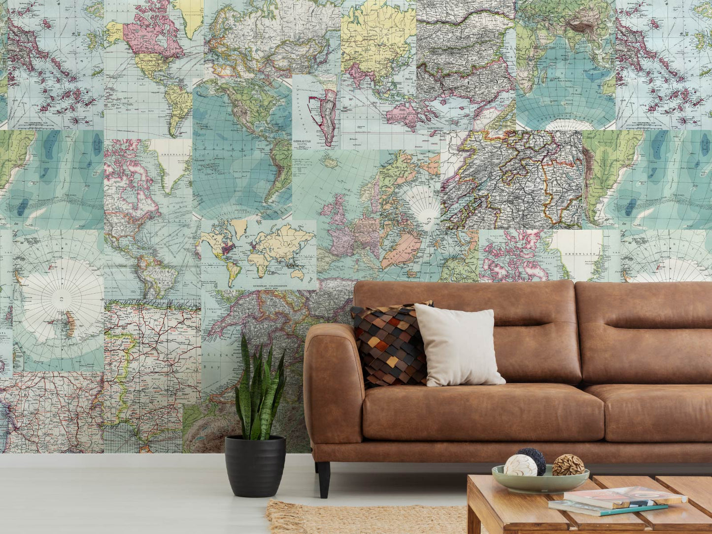 Vintage Map Collage