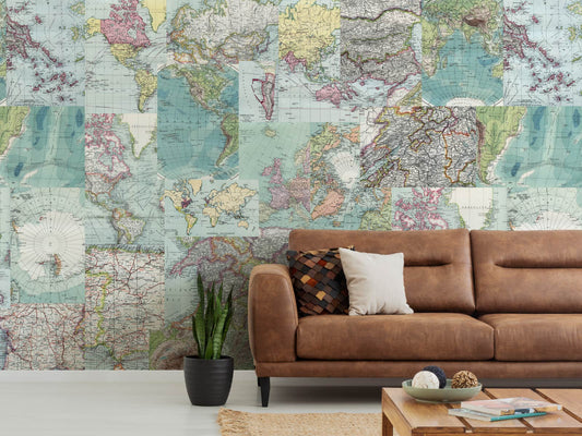 Vintage Map Collage