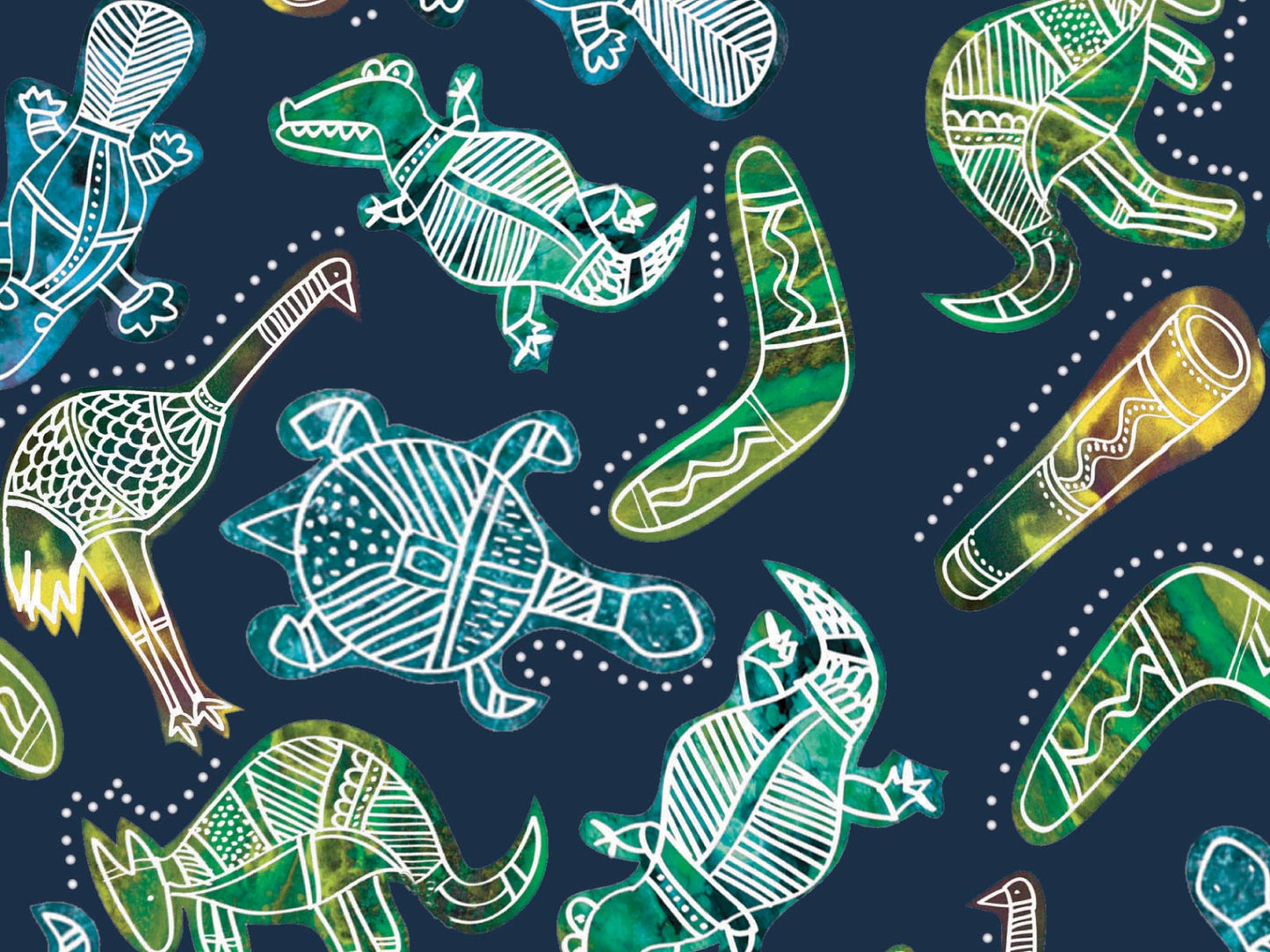 Platypus and Friends - Navy and Yellow