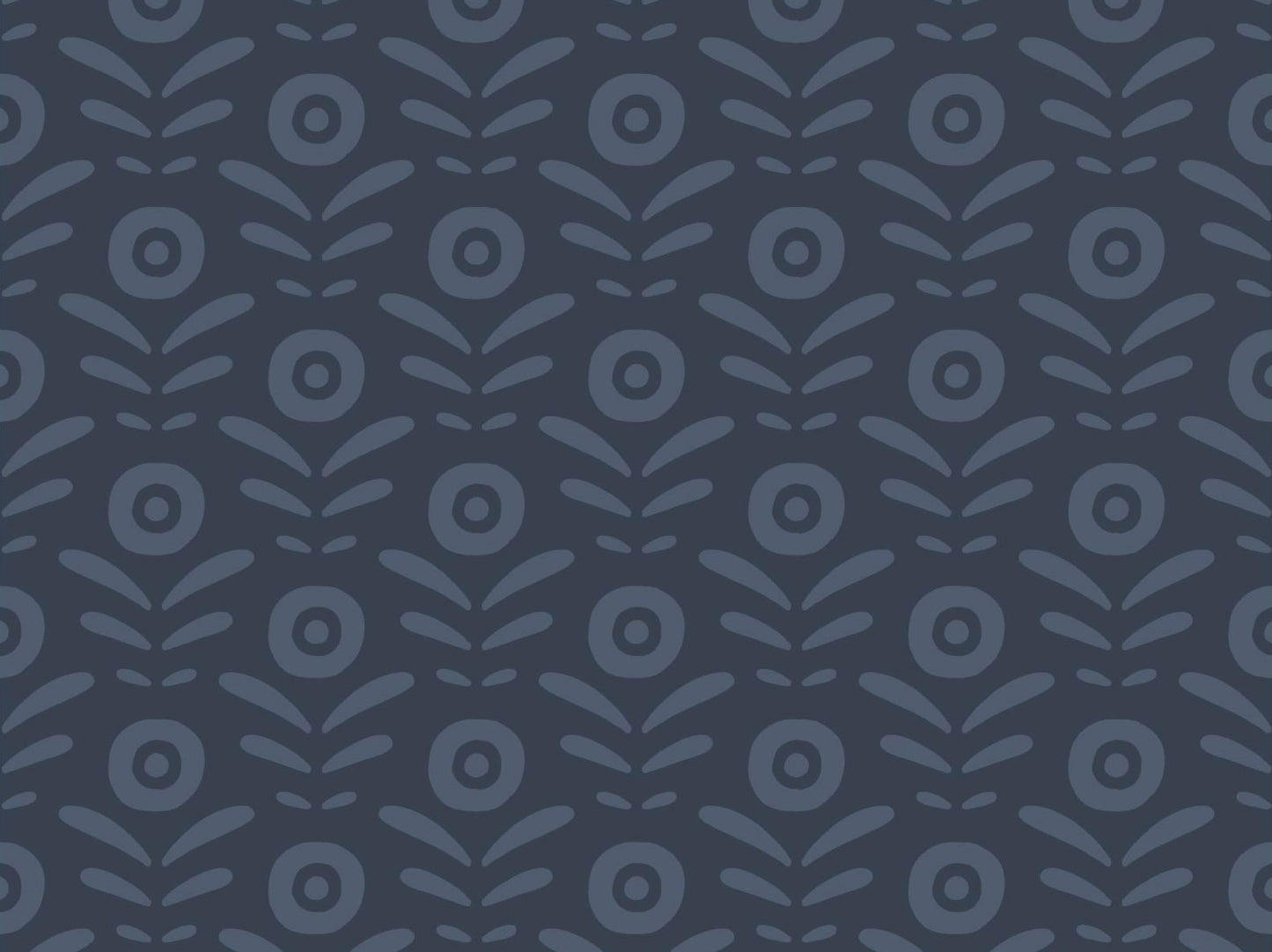 Abstract Flora - Navy