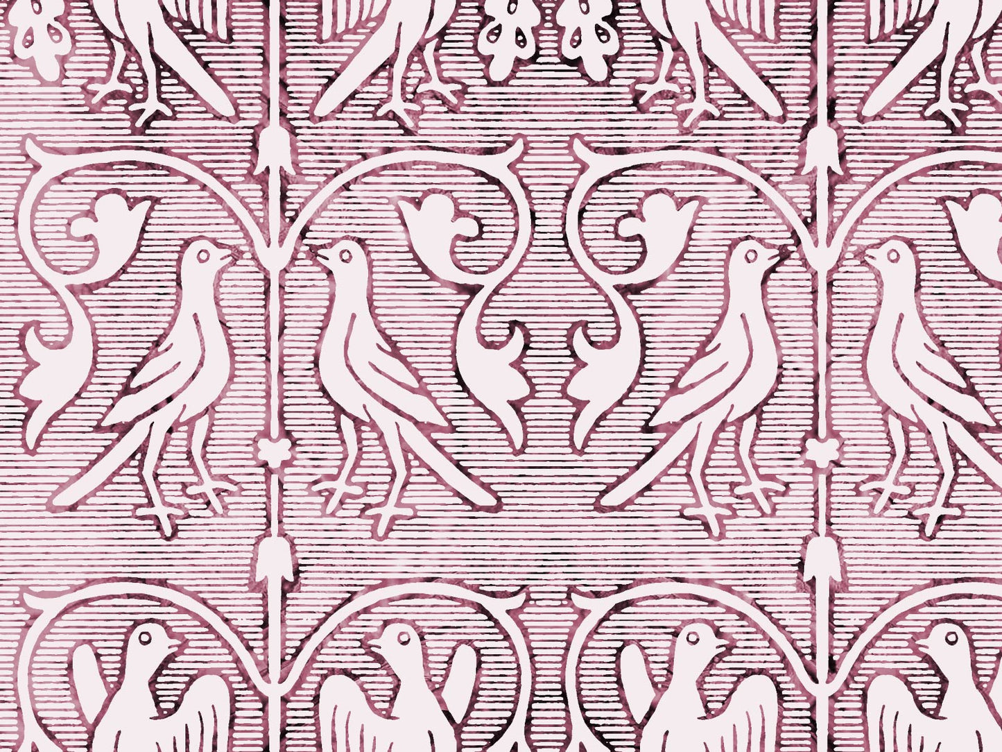 Vintage Ornate Bird - Blush