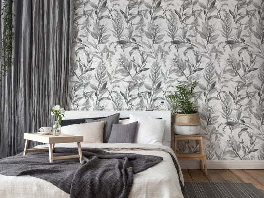 Botanical Leaves - Grey