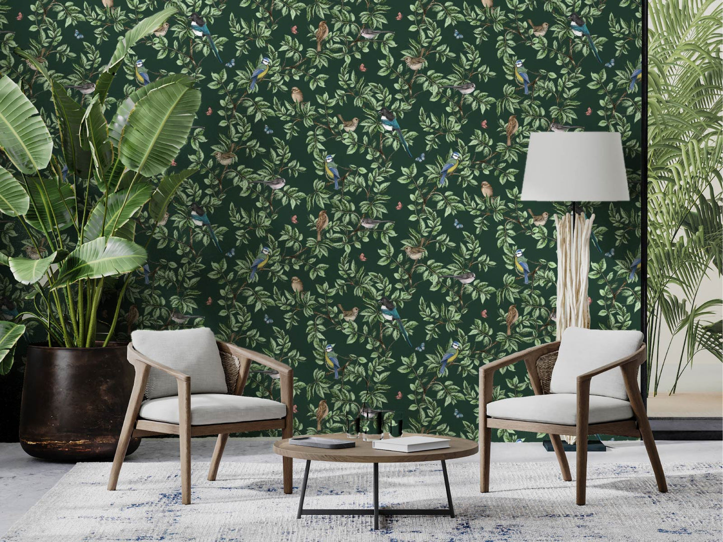 British Birds - Dark Green