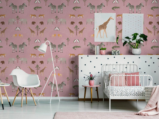 Jungle Animals - Pink