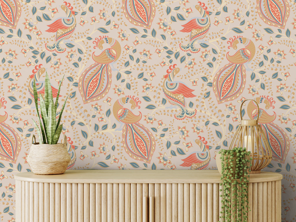 Kalamkari Bird - Neutral