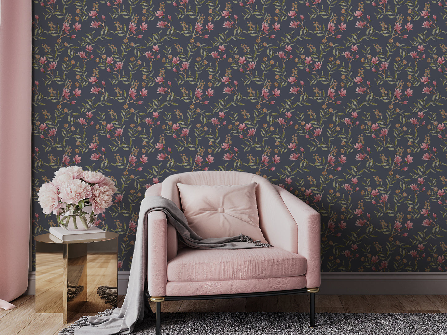 Magnolia Blossom - Navy