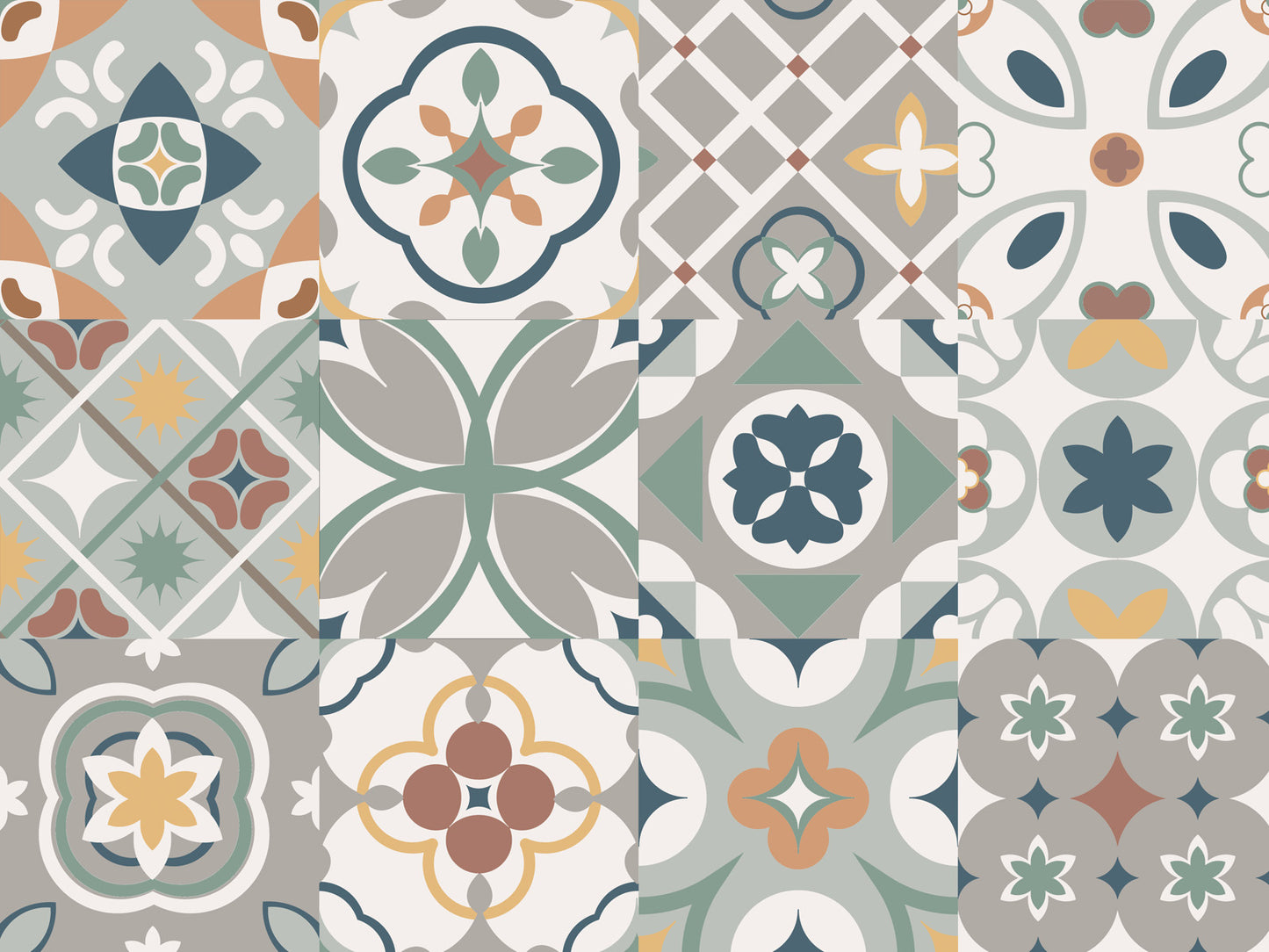 Mediterranean Tiles - Pastel