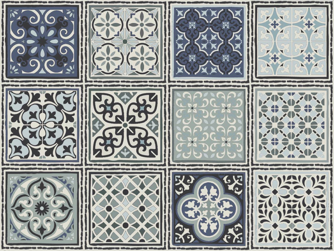 Moroccan Tiles - Blue