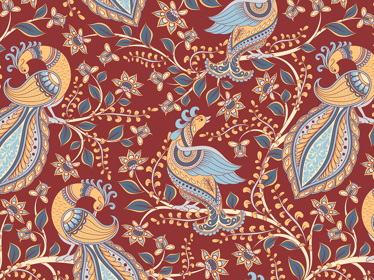 Kalamkari Bird - Red