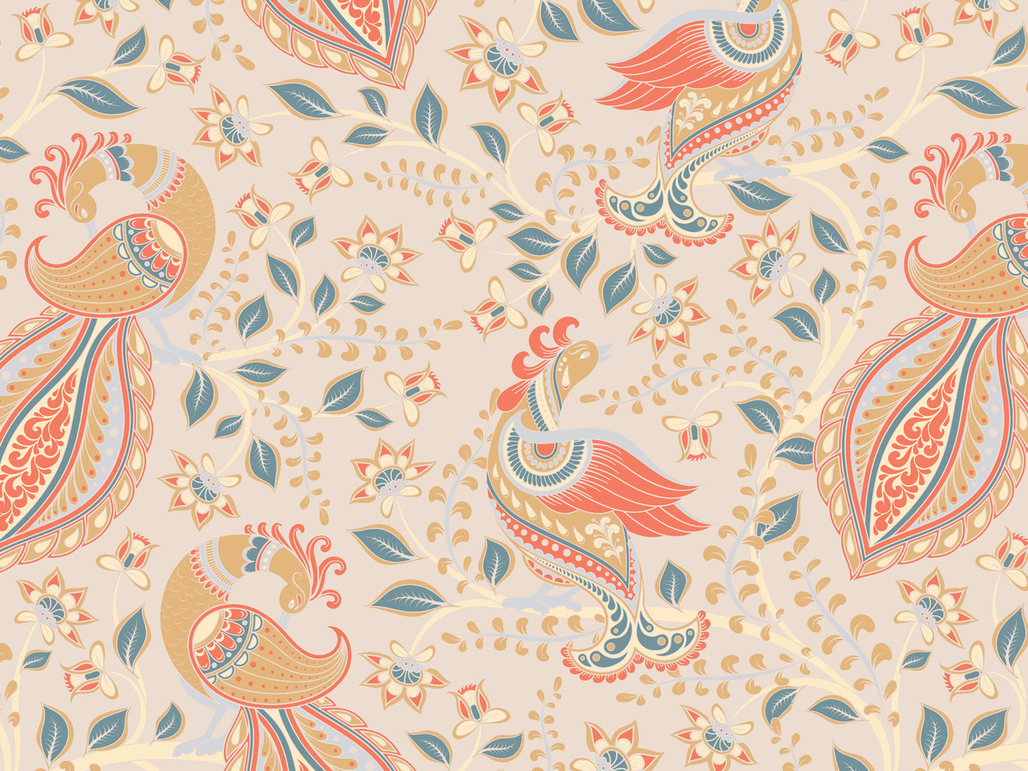 Kalamkari Bird - Neutral