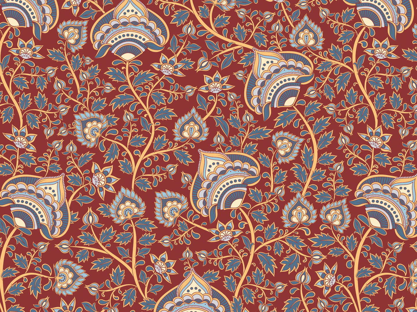 Kalamkari Flower - Red