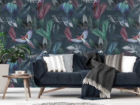 Parrot Paradise - Navy