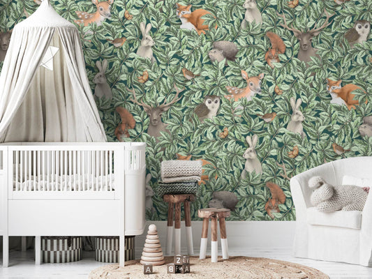 Peek-a-boo Woodland - Dark Green
