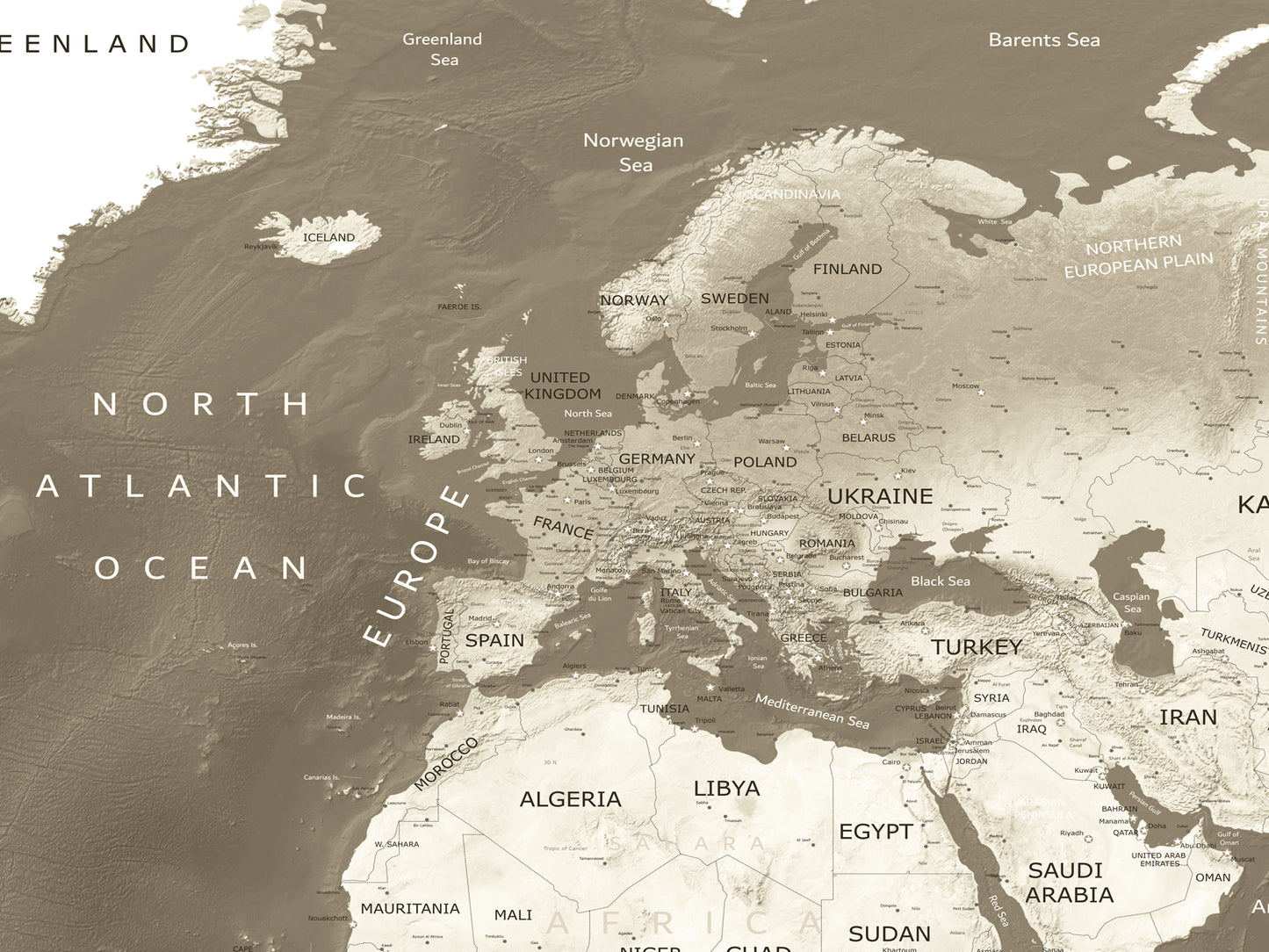 Physical World Map No 5