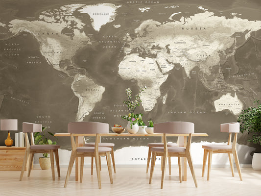 Physical World Map No 5