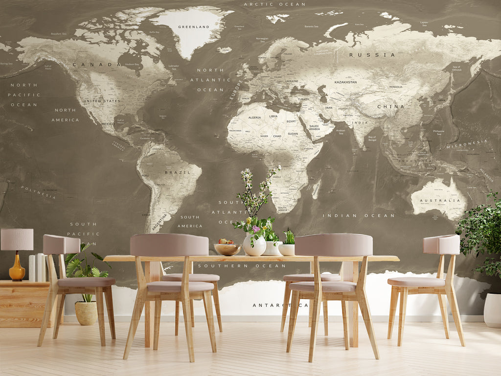 Physical World Map No 5