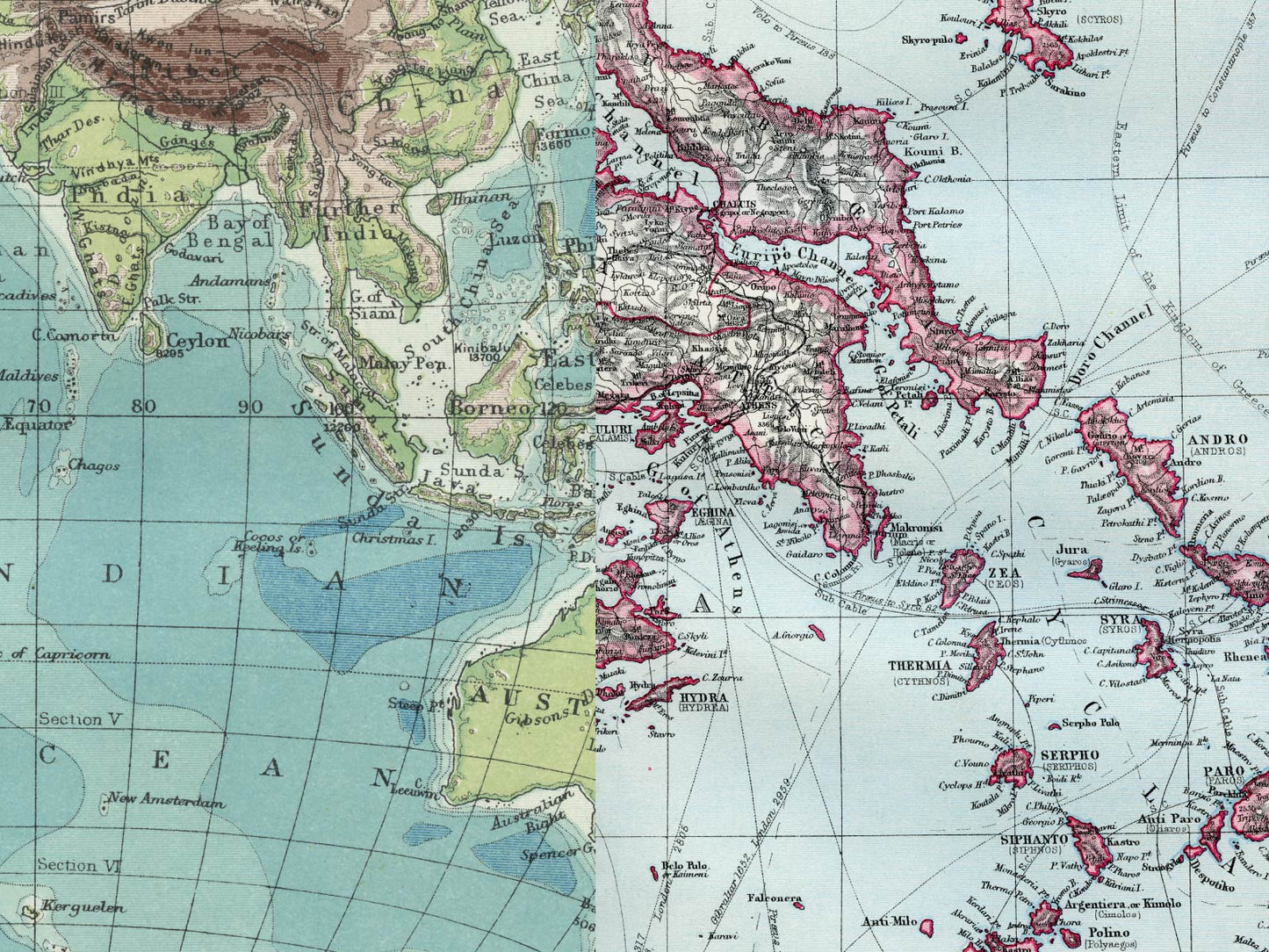 Vintage Map Collage