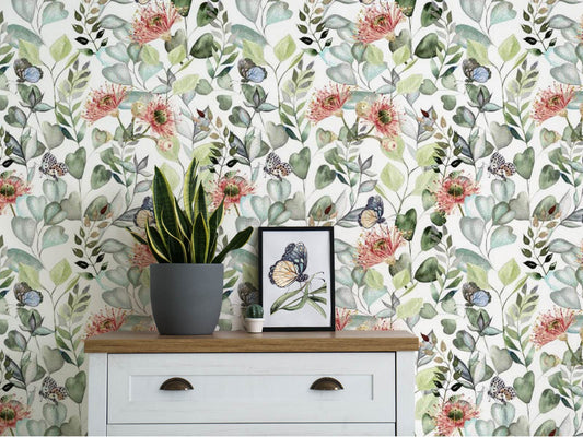 Watercolour Floral - White
