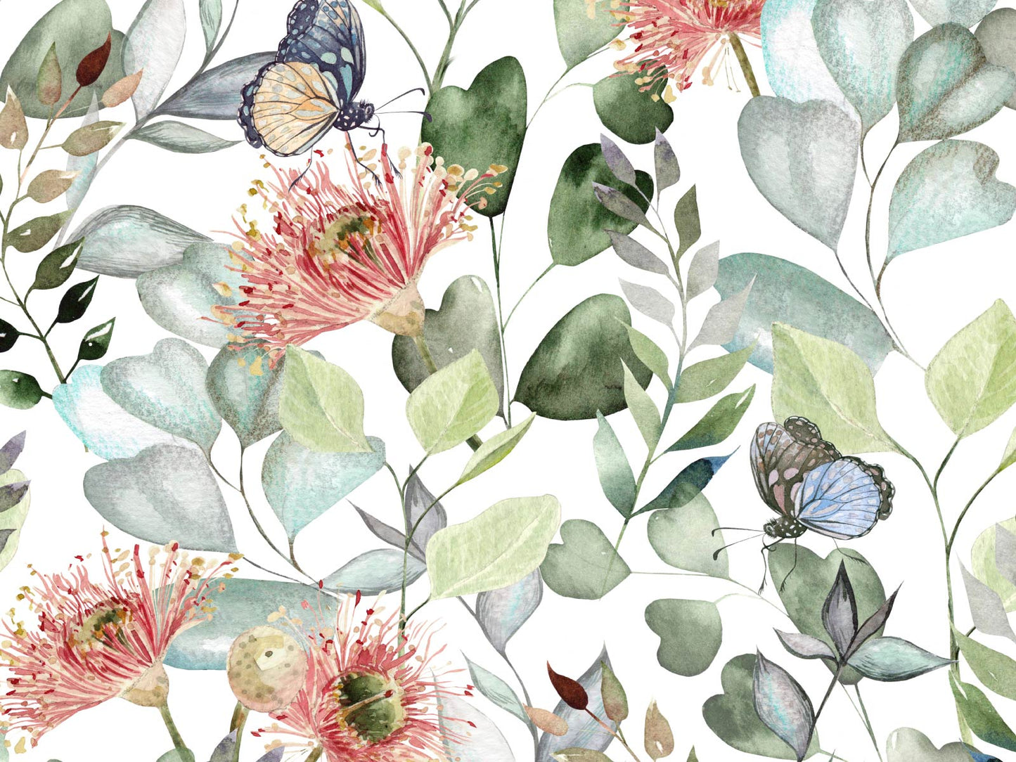 Watercolour Floral - White