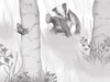 Woodland Adventure - Greyscale