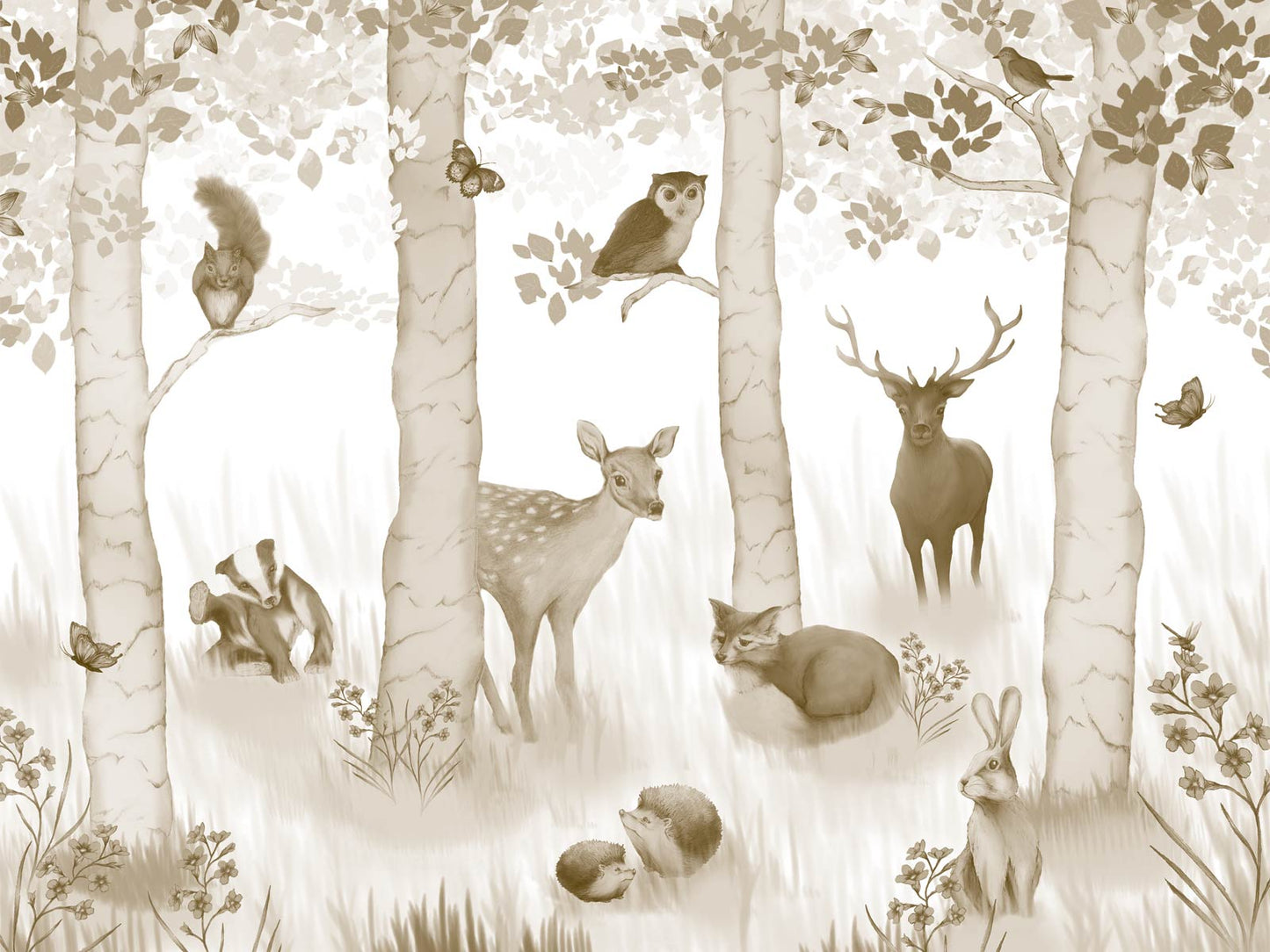 Woodland Adventure - Sepia