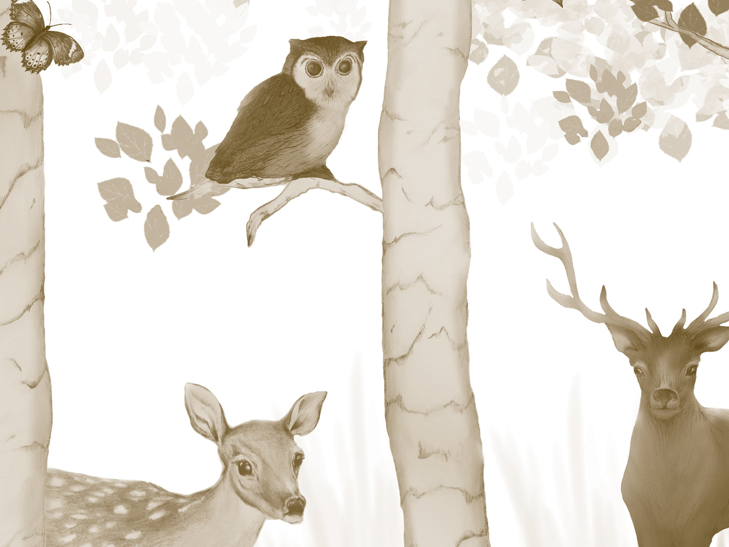 Woodland Adventure - Sepia