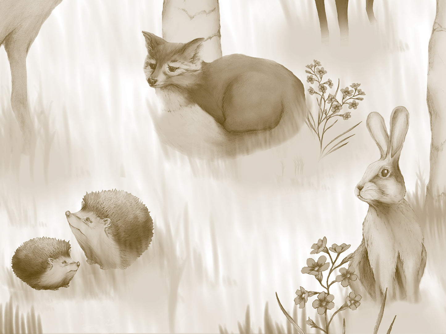 Woodland Adventure - Sepia