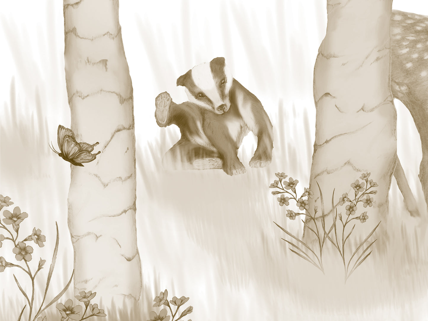 Woodland Adventure - Sepia