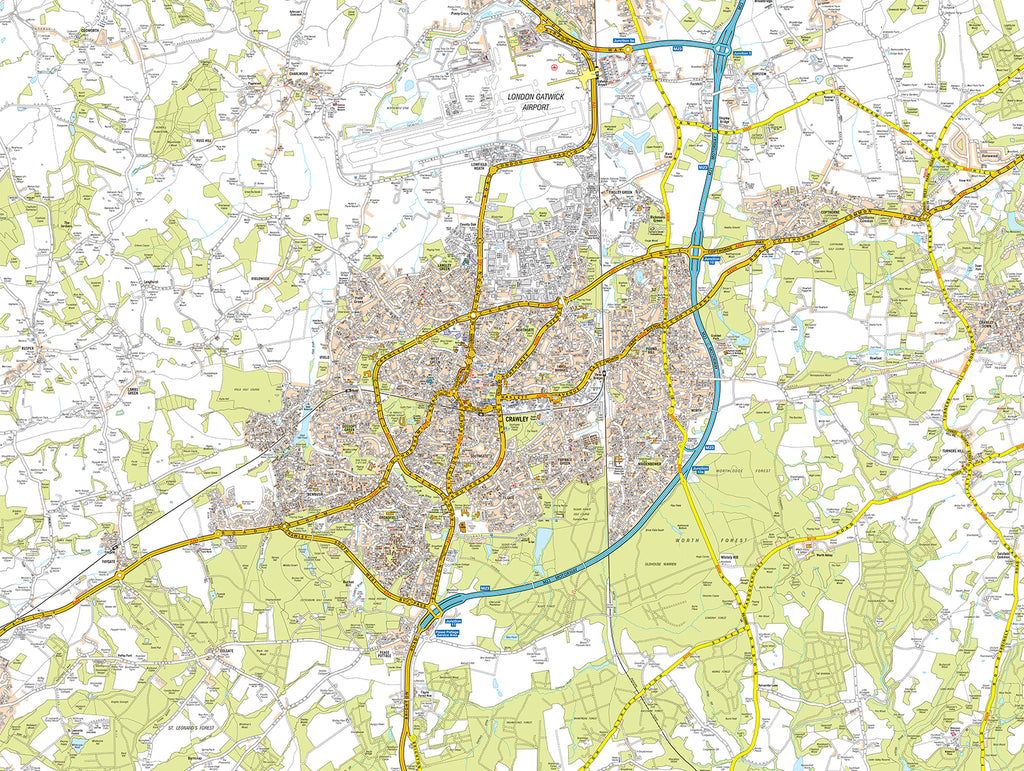 A-Z Crawley Map – Chilli Wall Art