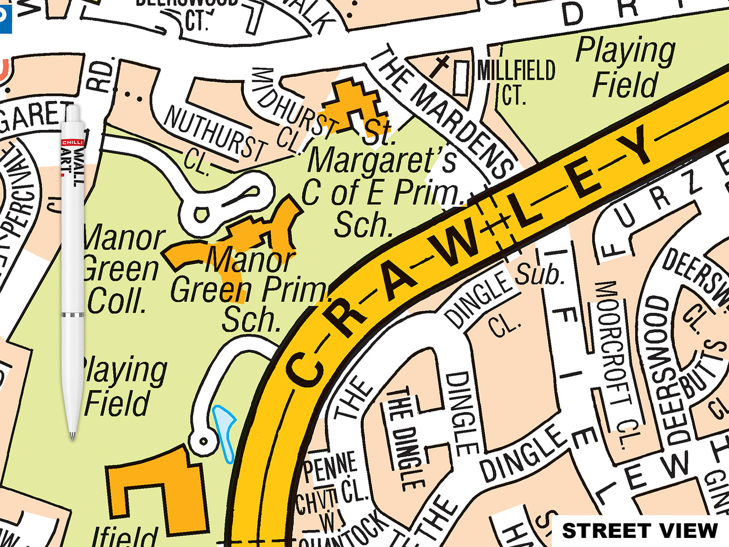 A-Z Crawley Map