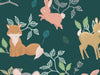 Cute Forest Animals - Dark Green