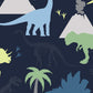 Dino Friends - Navy and Muted