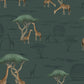 Giraffe and Savanna - Green