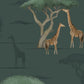 Giraffe and Savanna - Green