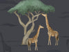 Giraffe and Savanna - Navy