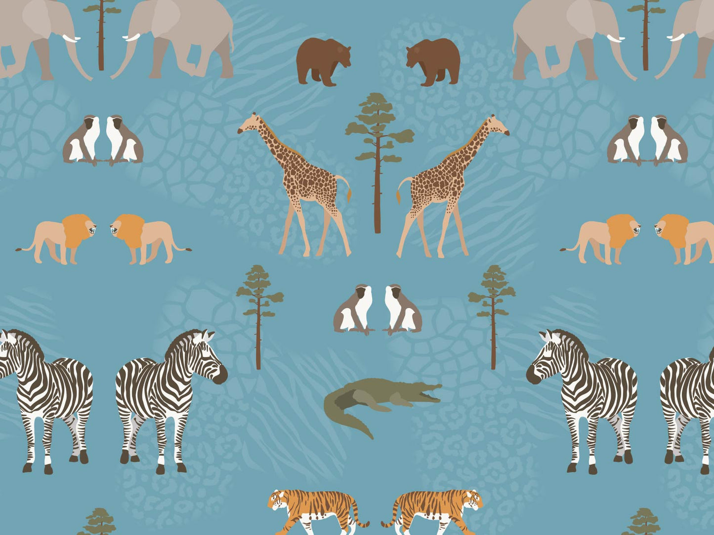 Jungle Animals - Blue