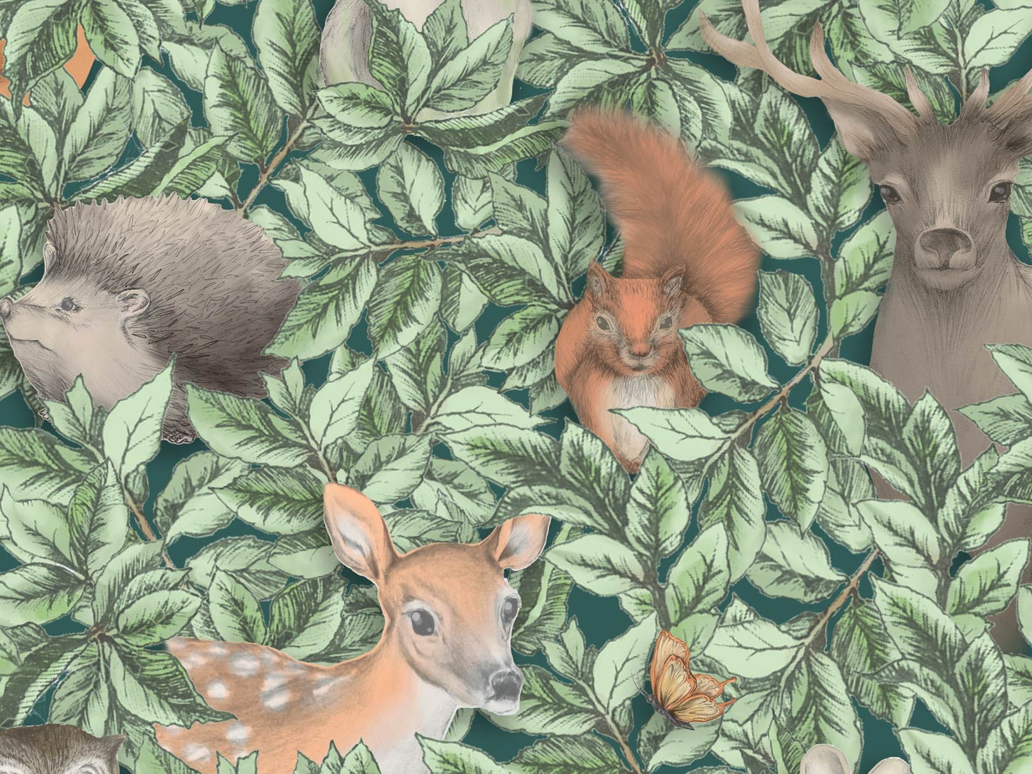 Peek-a-boo Woodland - Dark Green