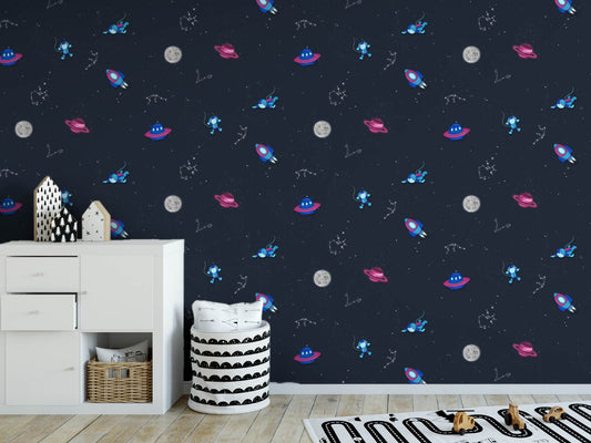 Space Explorer - Navy and Pink