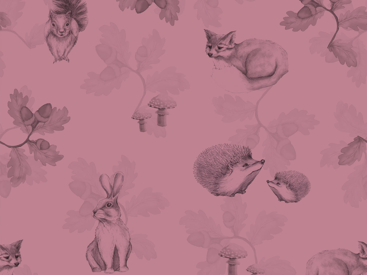Woodland Creatures - Pink