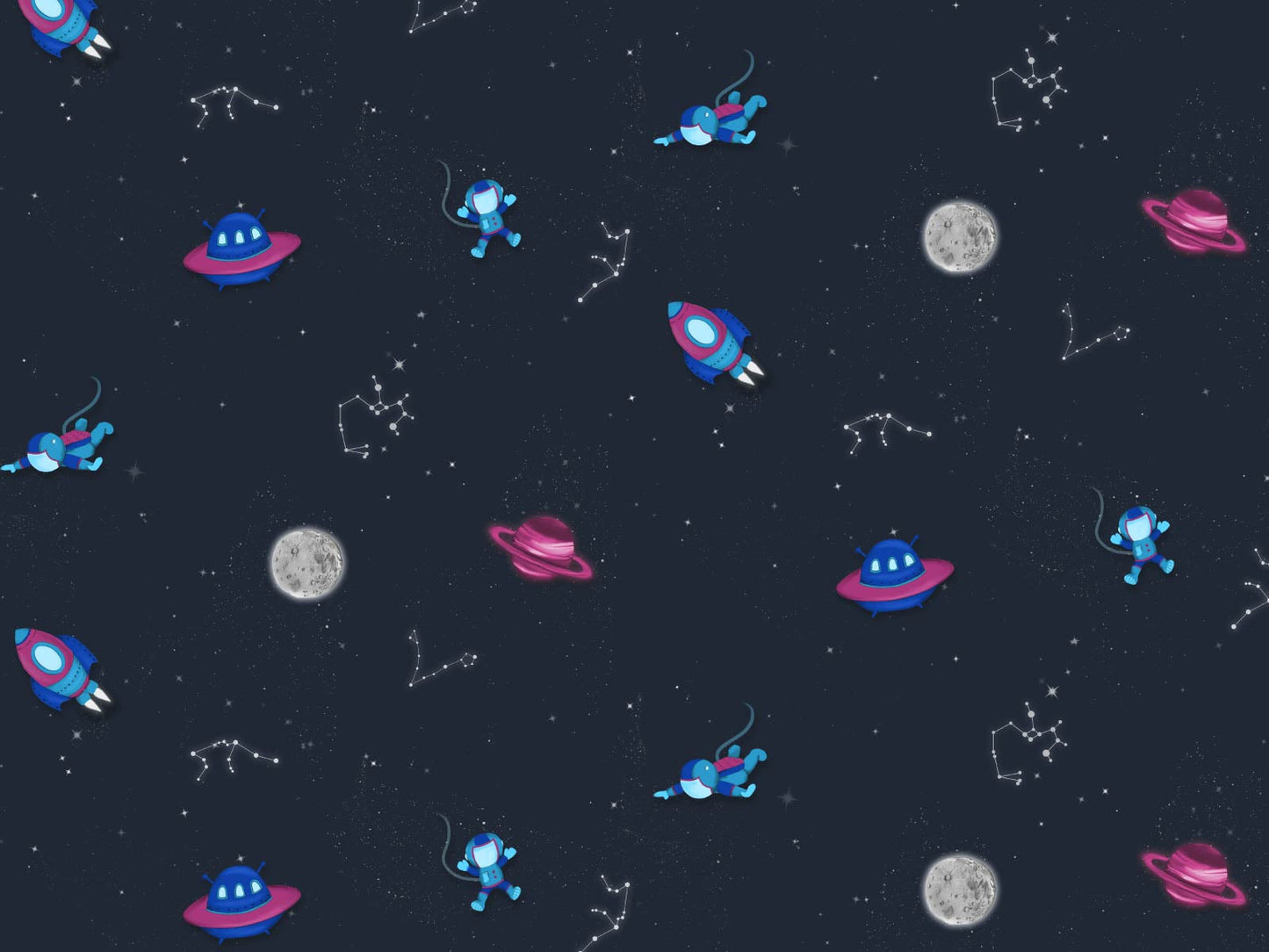 Space Explorer - Navy and Pink